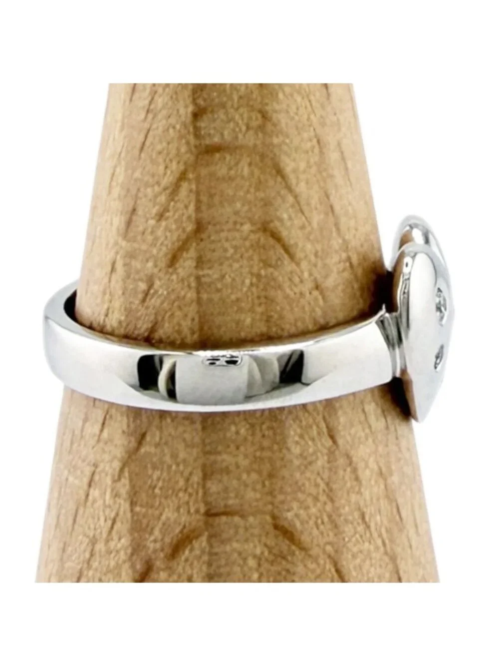 Tiffany & Co Dots Heart Ring 18k White Gold Diamond